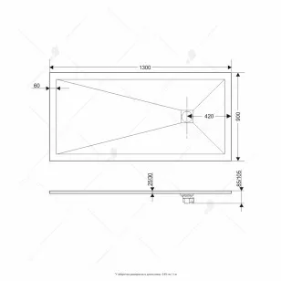 Душевой поддон RGW Stone Tray 90x130 16152913-02