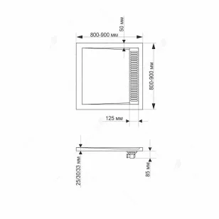 Душевой поддон RGW Stone Tray 80x80 14202088-02