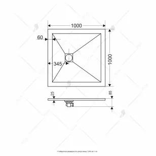 Душевой поддон RGW Stone Tray 100x100 16152010-01