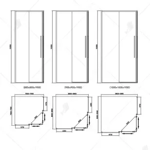 Душевой уголок RGW Stilvoll 80x80x195 32323188-11