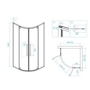 Душевой уголок RGW Stilvoll 80x80x200 06325388-11