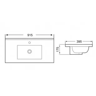 Раковина WeltWasser SK 915x40x18 10000005576