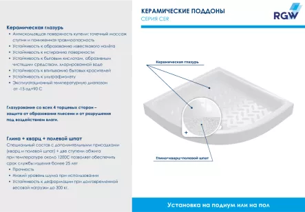 Душевой поддон RGW CER 80x80 19170488-01