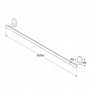 Полотенцедержатель Mirro Plus хром 65.9x6x6 Iddis MRPSB10i49