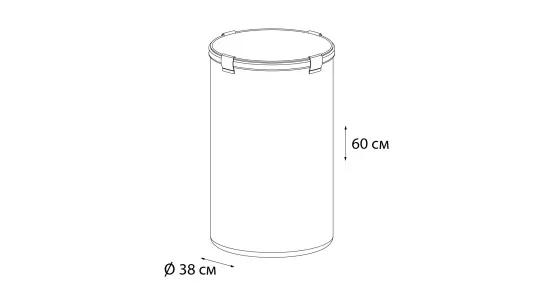Корзина для белья бежевый 38x38x60 Fixsen FX-1032