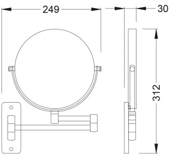 Зеркало Saona антик 24.9x3x31.2 Timo 13076/03