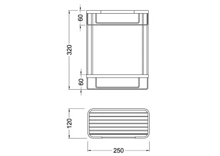 Полка двойная Nelson антик 25x12x32 Timo 160083/02