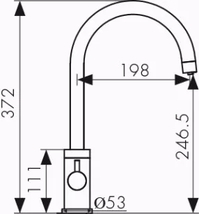 Смеситель для кухни Merkur черный Kaiser 26744-15