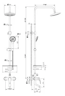 Душевая система Lemark Linara LM0462C хром 24x35x157