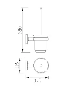 Ершик для туалета Fiji хром 11.5x14x38 Rush FI18710