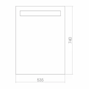 Зеркало Фаворит 53.5x3.5x74 Mixline 525411