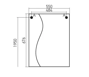 Зеркало-шкаф Классик 55x19x69.2 Mixline 525511