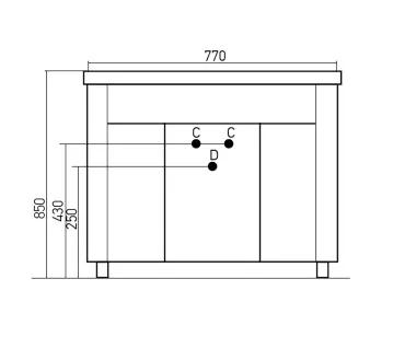 Тумба под раковину Людвиг 77x34x95.5 Mixline 533041
