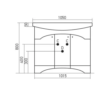 Тумба под раковину Крит 101.5x33.5x71.1 Mixline 533078