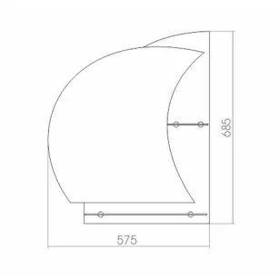 Зеркало Фрегат-575 57.5x1x68.5 Mixline 537407
