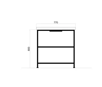 Тумба под раковину Бруклин 77x43.5x80 Mixline 543586