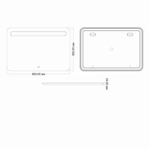 Зеркало Карлос 80x2.4x55 Mixline 544014
