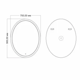 Зеркало Дора 70x4.5x90 Mixline 545524