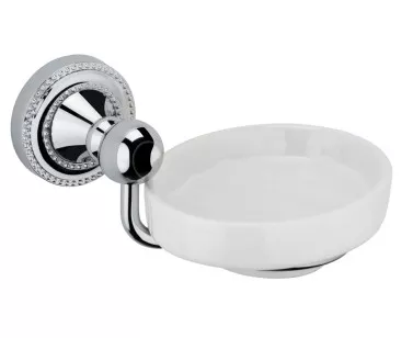 Мыльница керамическая Style хром 13.5x13.4x8 Fixsen FX-41108