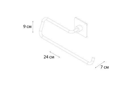 Держатель бумажных полотенец Square хром 24x7x9 Fixsen FX-93110C