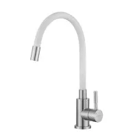 Смеситель для кухни Snake хром, белый Esko K44 W