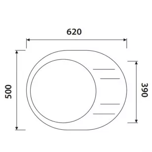 Мойка KGMO-6250 белый 58x28 Kaiser KGMO-6250-W