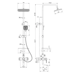 Душевая система Evitta хром 30x35x169 Lemark LM0562C