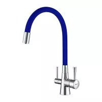 Смеситель для кухни Comfort хром, синий 14.3x40 Lemark LM3075C-Blue