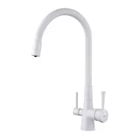 Смеситель для кухни Comfort белый 14.3x40 Lemark LM3075W