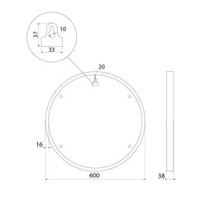 Зеркало Optima Home 60x4x60 Iddis OPH60W0i98