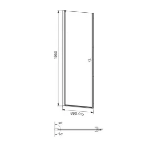 Душевое ограждение Ray 90x Iddis RAY6CP9i69