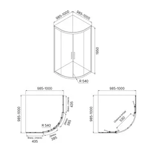 Душевое ограждение Zodiac 100x195x Iddis ZOD6CR0i23