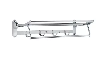 Полка для полотенец хром 60x25x13.5 Grampus GR-101