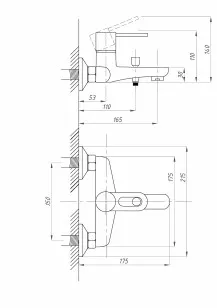 Смеситель для ванны и душа ПЛЮС хром ПСМ-Профсан PSM-815-017