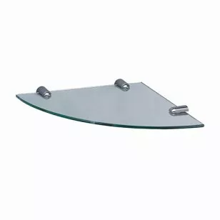 Полка стеклянная угловая 29x29x3 WasserKraft K-533