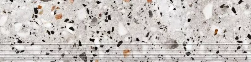 Ступень ProGres Ceramica Evia Terrazzo Серый 30x120 NR0371 Ступень ProGres Ceramica Evia Terrazzo Серый 30x120 NR0371