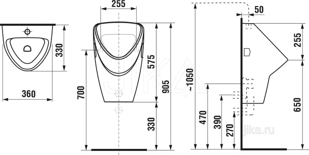 Писсуар Jika Livo 33x36x57.5 8.4020.1.000.000.1