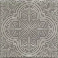 Декор Kerama Marazzi Фес Серый Глянцевый 15x15 настенный KMD3STA006BN