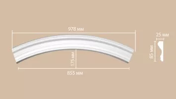 Радиус [1/4 круга] Decomaster 897174-120 (R нар. 685 | R вн. 600 мм)