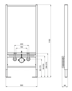 Монтажная рама для полвесного биде Акватек Standart 50x113x90 INSB-0000001