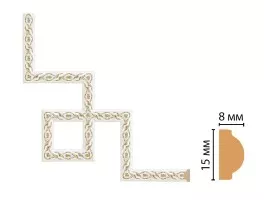 Декоративный угловой элемент Decomaster 130-3-40 (200x200 мм)
