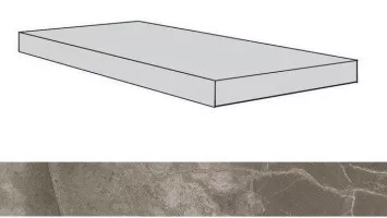 Ступень напольная 620070001352 Allure Grey Beauty Scalino Angolare Sx 33x59 Atlas Concorde Russia