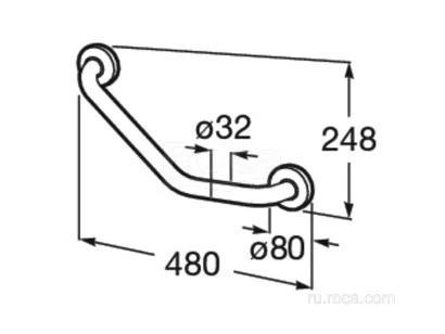 Поручень Roca Access Comfort 8x48x24.8 816905009