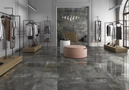 Керамогранит Pamesa Ceramica Rusty Metal Coal Luxglass Rec 120x120
