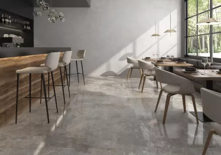 Керамогранит Pamesa Ceramica Rusty Metal Coal Luxglass Rec 120x120