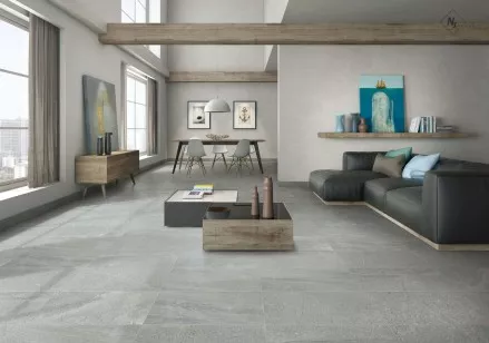 Керамогранит Pamesa Ceramica Rusty Metal Coal Luxglass Rec 120x120