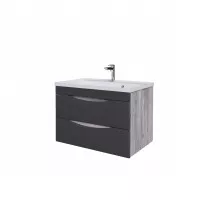 Тумба Grossman Classika Талис с 2 ящиками бетон пайн серая подвесная 80 см 108013 Тумба Grossman Classika Талис с 2 ящиками бетон пайн серая подвесная 80 см 108013