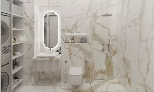 Керамогранит Moreroom Stone Calacatta Supremo Polished 6mm 120x260 MN013AP261206