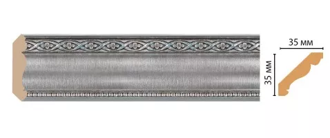 Плинтус потолочный Decomaster 155S-55/36 (35x35x2400 мм)