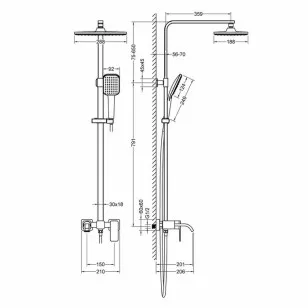 Душевая система Timo Selene SX-1013 Хром